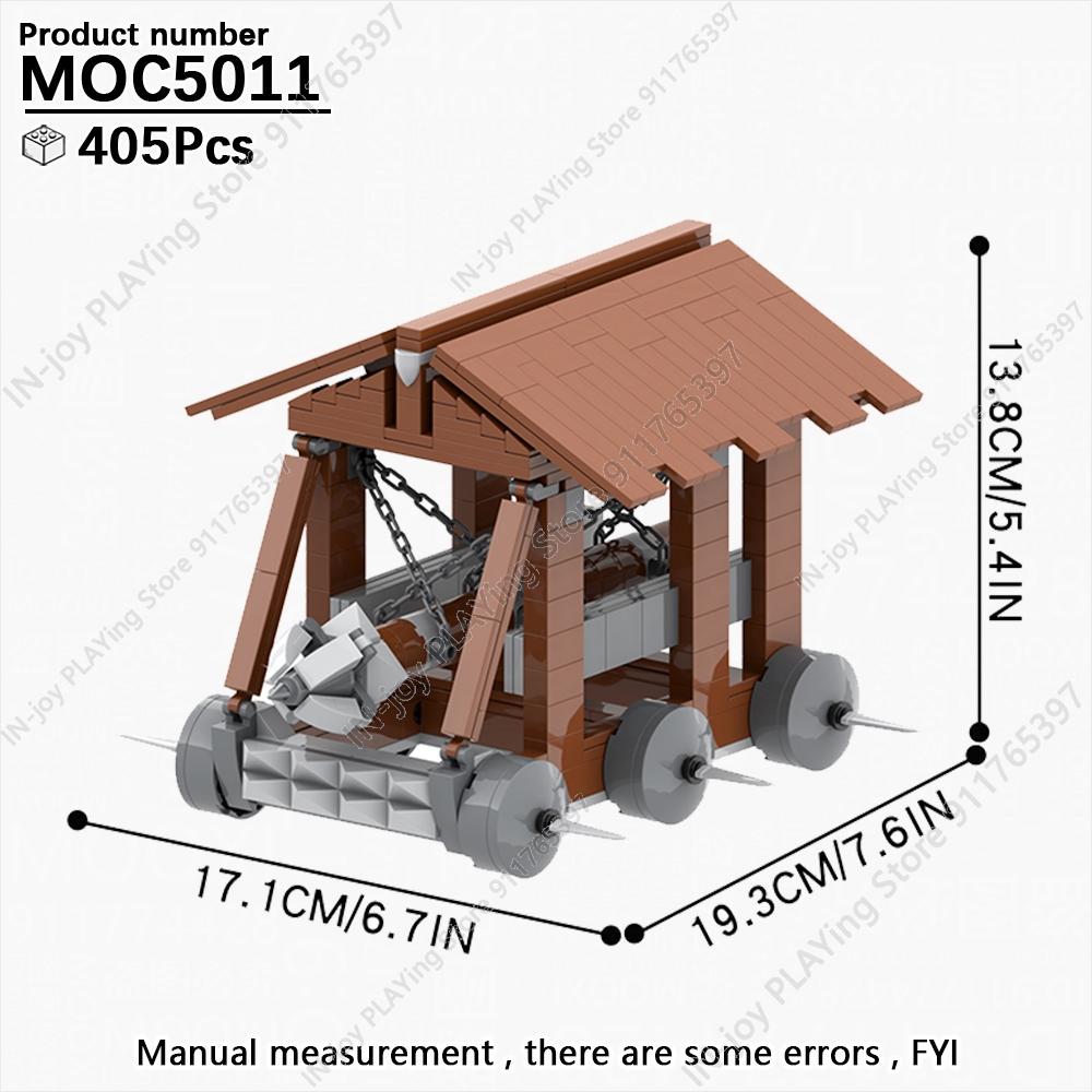 MOOXI Medieval Building Blocks Set Military War Castle Knight Carriage Crossbow Siege Vehicles Model MOC Bricks Toy For Boy Gift