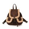 Schoolbag Wholesale Hot Sale Korean Version of Fashionable Backpack Splicing Texture Handbag Women's Casual Backpack Student Schoolbag New