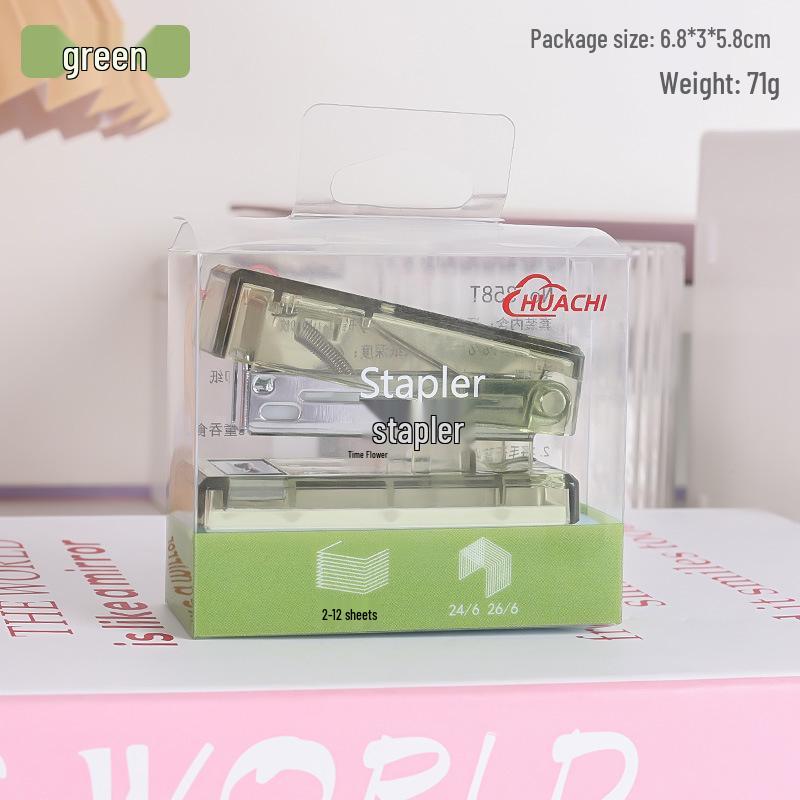 Transparent Ins-Style Mini DIY Cartoon Stapler Set for Students