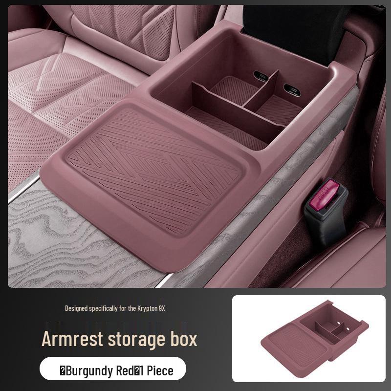 Jike 9X Armrest Full-Coverage Silicone Storage Box for Car Interiors