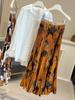 Chic Retro Print A-line Pleated Skirt for Women - Spring/Summer