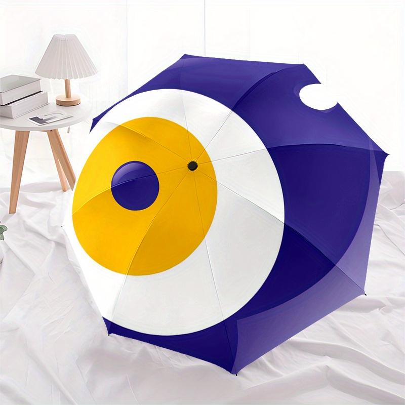 Colorful Evil Eye Amulet Pendant  Protection Charm Jewelry for Good Luck & Safety Umbrella, Portable 3 Fold Compact Umbrella for Men & Women,S217