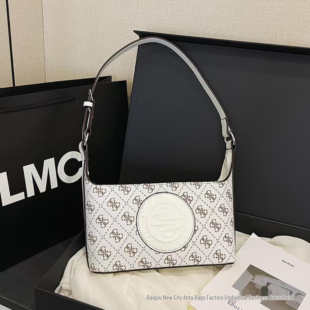 Trendy High-End Women's Niche Fashion Shoulder Crossbody Bag with Versatile Print Letter Design