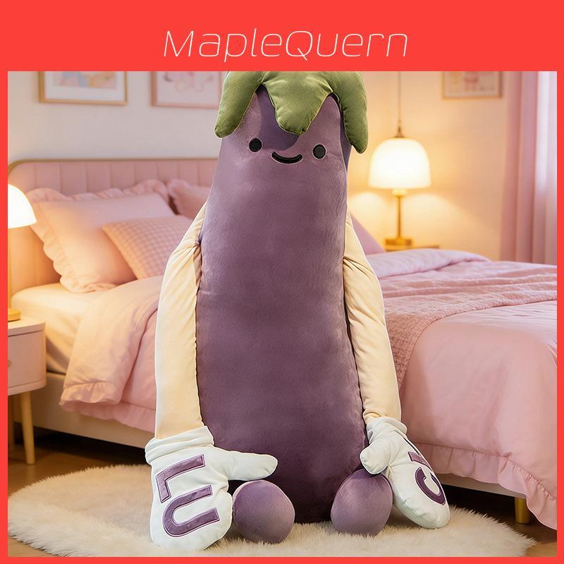 Cuscino Peluche Melanzana Cartone Animato Con Copertura Rimovibile Per Dormire E Comfort