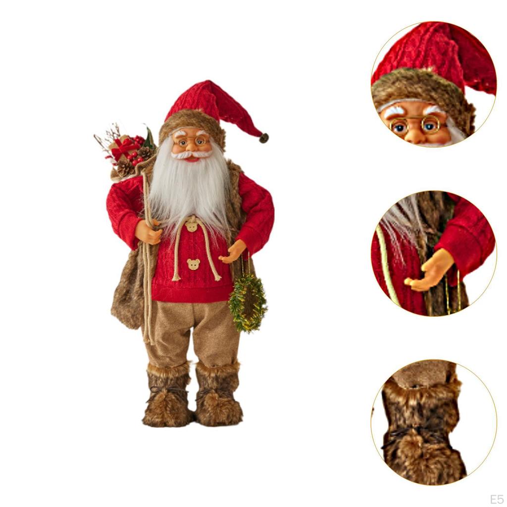 Festive Santa Claus Doll Traditional Christmas Decor Ornament for Home