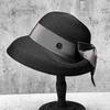 French Elegant Back Fold Bow Straw Hat Women'S Summer Travel Sun Hat Beach Seaside Vacation Sun Protection Basin Hat