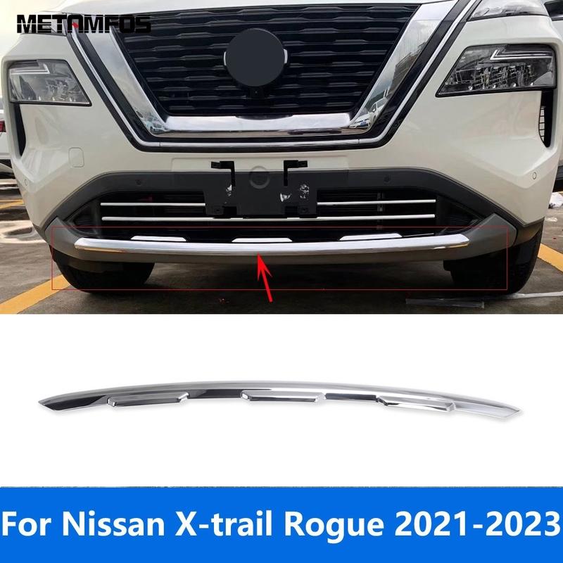 Car Accessories For Nissan X-trail Xtrail Rogue T33 Chrome Front Bumper Lip Trim Body Kit Diffuser Splitter