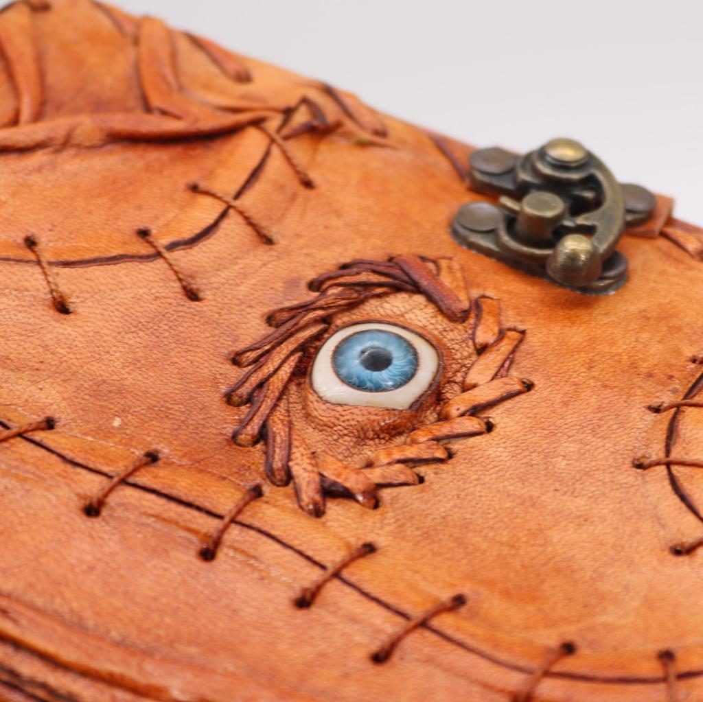 Leather Journal Evil Eye 160 Pages Metal Clasp