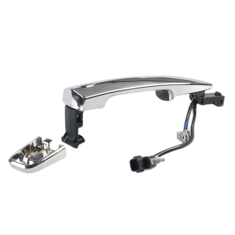 DT08 1Pair Front Door Exterior Handle Chrome W/ Smart Entry for Nissan Leaf Maxima Sentra 2009-2018 80645-1AA0A 80640-1AA0B