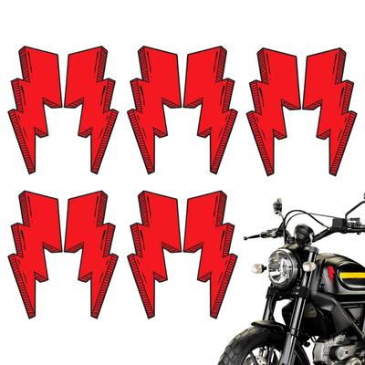 Motorcycle Decals 5-Piece Scooter Cool Stickers For Helmet Weather-Resistant Motorcycle Decals For Scooter Motocross Racing