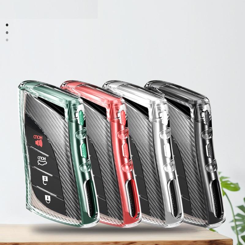 Carbon style TPU Key Cover Key Case For Lexus ES300h ES350 ES200 ES260 LS350 LS500h 2018 2019 2020 Fob Key Car-Styling
