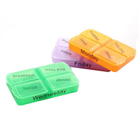 7 Days Weekly Travel Medicine Pill Box Dispenser Organizer Storage Tablet Holder