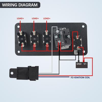 For Boat Marine Truck Racing Car Ignition Switch Panel 12V LED Toggle Switch Panel Engine Start Stop Ignition Push Buttons