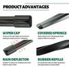 Windshield OEM Wiper Blades Direct Connect Size of 24"&18"&13" Front Rear Set