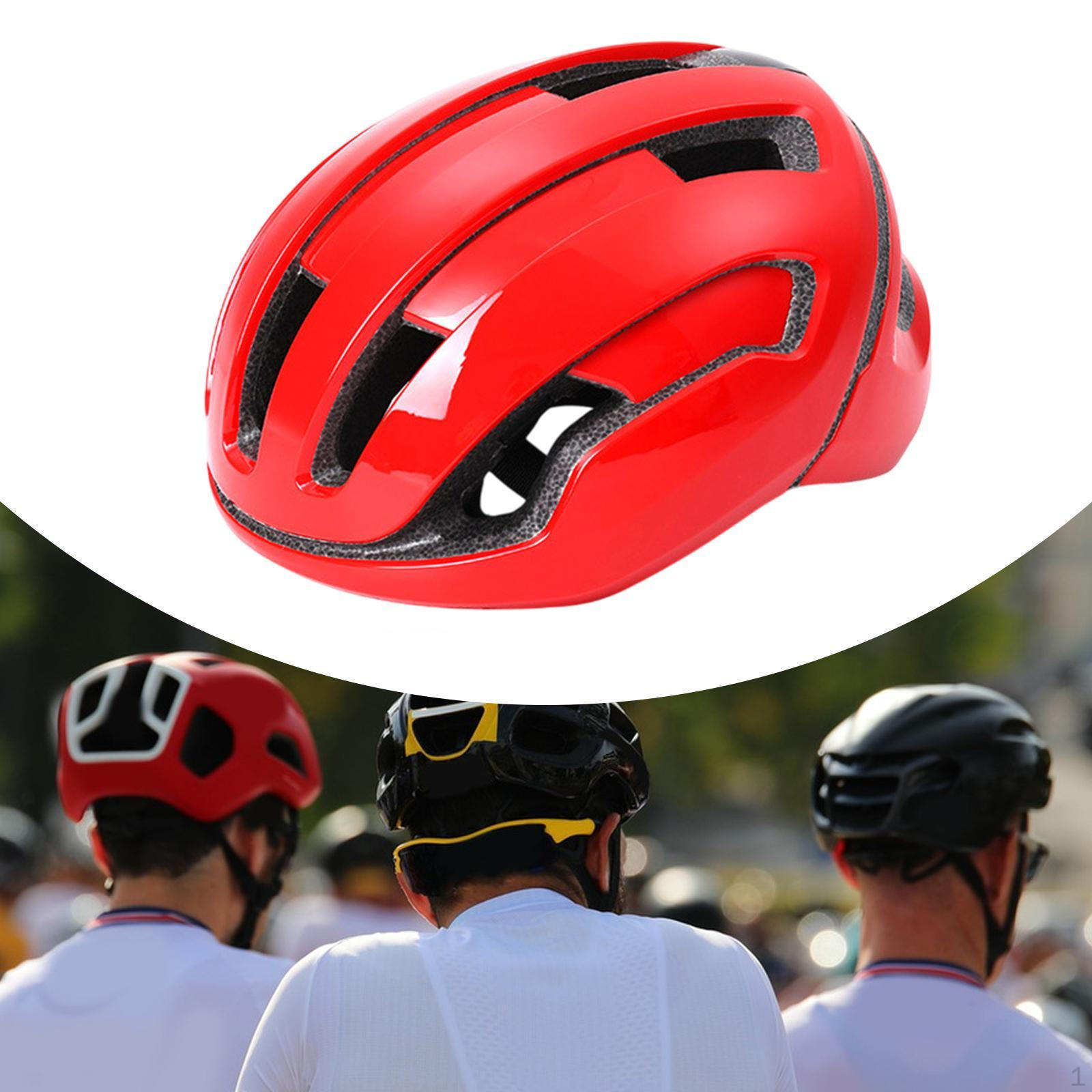 

Adjustable Bike Helmet for Adults with Shock Absorption And Removable Inner Pad Cycling червоний