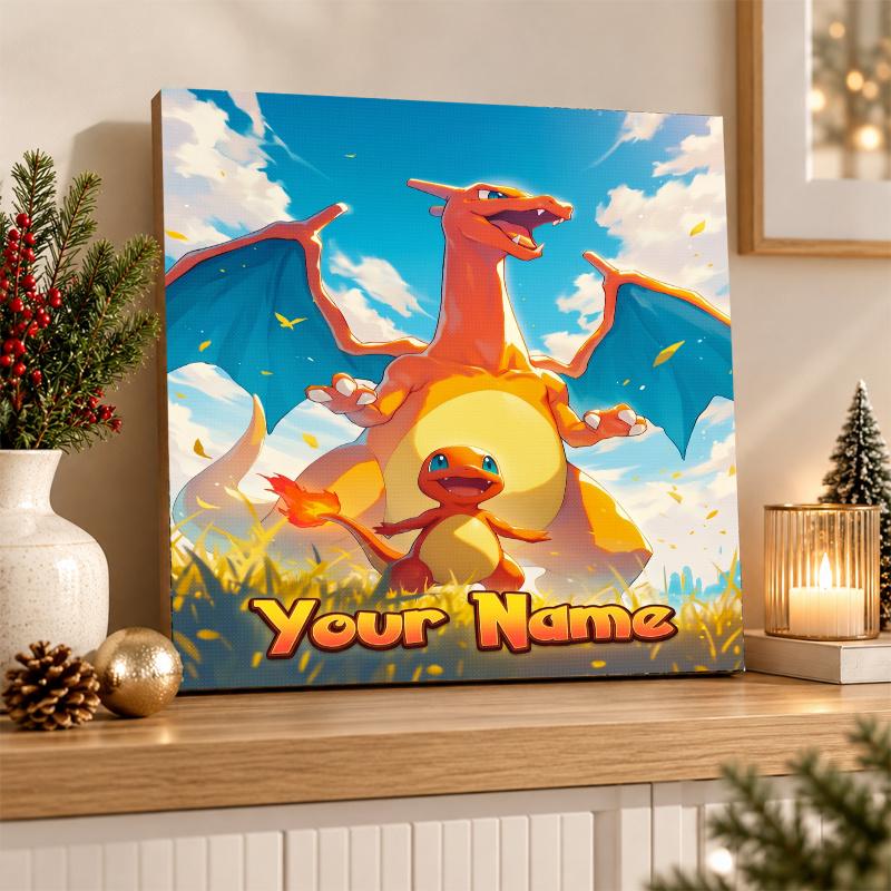 Charizard Custom Name Diamond Painting Personalized 5D Full Drill DIY Diamond Art Home Decor