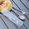 Lightweight Portable Titanium Tableware Set - Outdoor Camping Spoons Forks Chopsticks Western Food Knife Home Sanding Soup Spoon