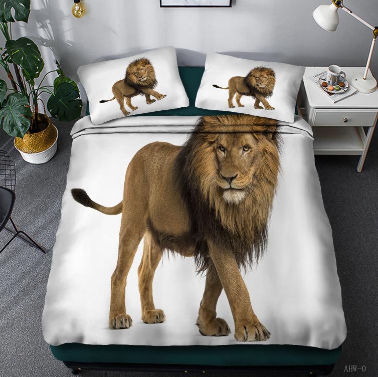 Forest Animal Bedding Bedding Decorative Lion Quilt Cover and Pillowcase AU Queen Single/Twin Full Size