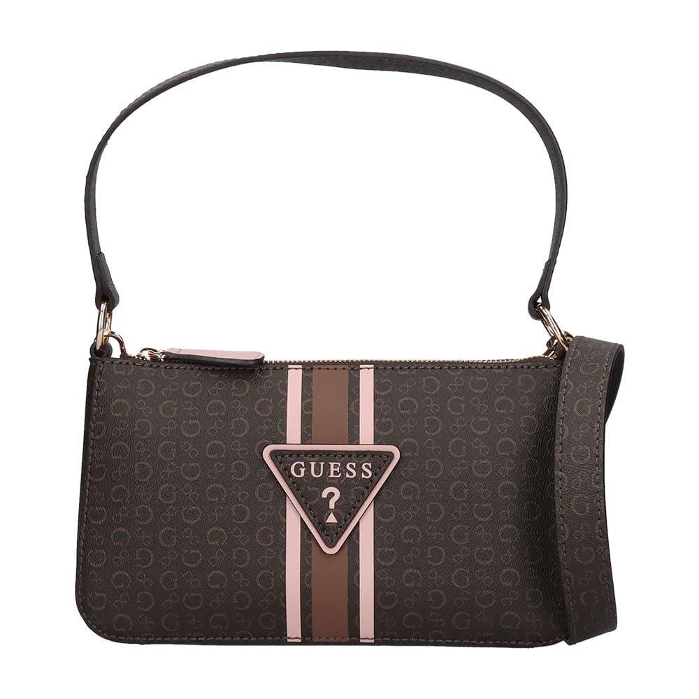 GUESS Tabitha Mini Shoulder Bag SG199972 NAT Natural, Monogram Crossbody Bag with Removable Strap for Women