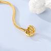 925 Silver Heart Bracelet 17-20CM Sparkling Golden DIY Charms Beads Fashion Jewelry for Women