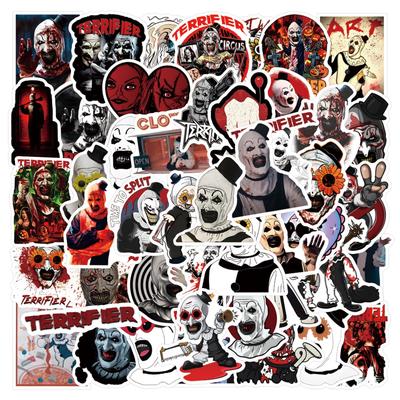 55 Waterproof Terrifier Clown Horror Stickers for Stationery, Water Cups, and Computers