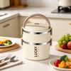 Tragbare isolierte Bento-Box, doppelwandiger Edelstahl-Mittagessensbehälter, auslaufsicherer Thermos-Lebensmittelbehälter für Arbeit & Picknick