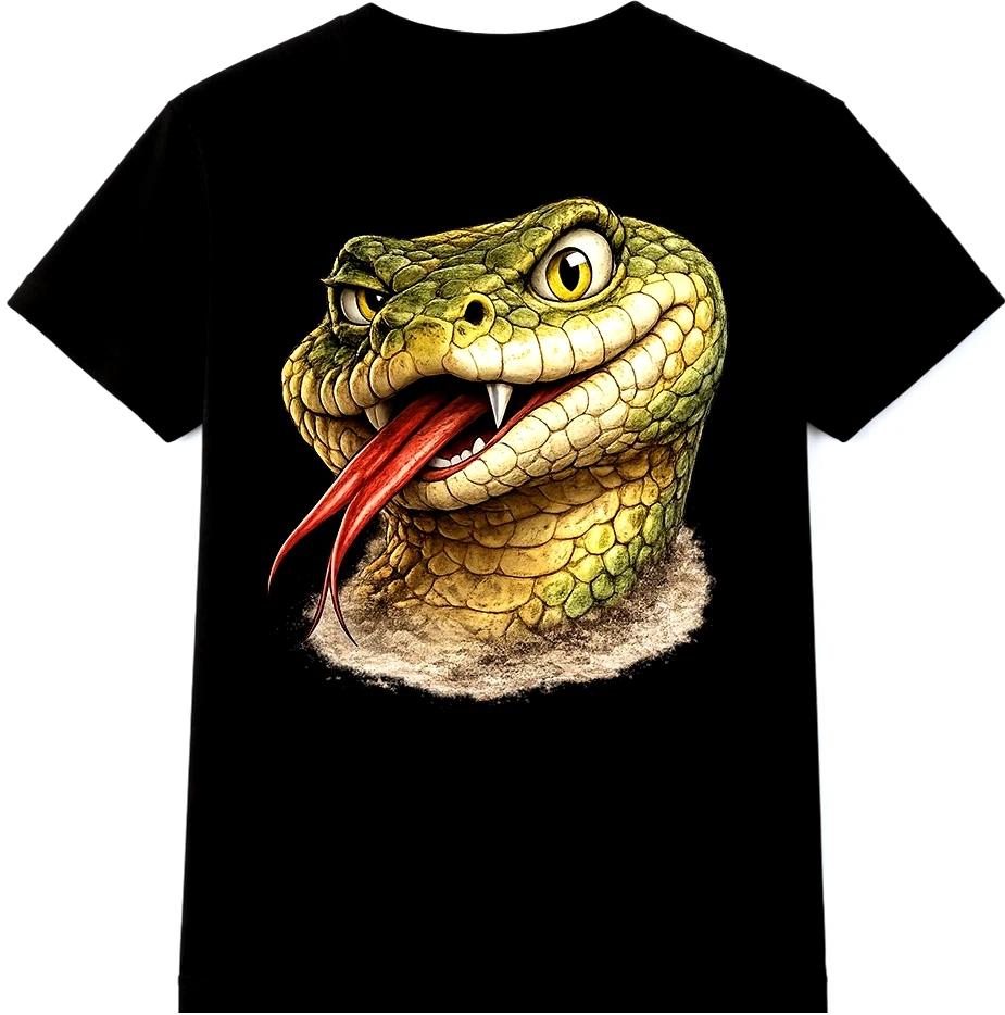 Cobra Snake T Shirt Fierce Venom Serpent Graphic Tee Reptile Animal Top S
