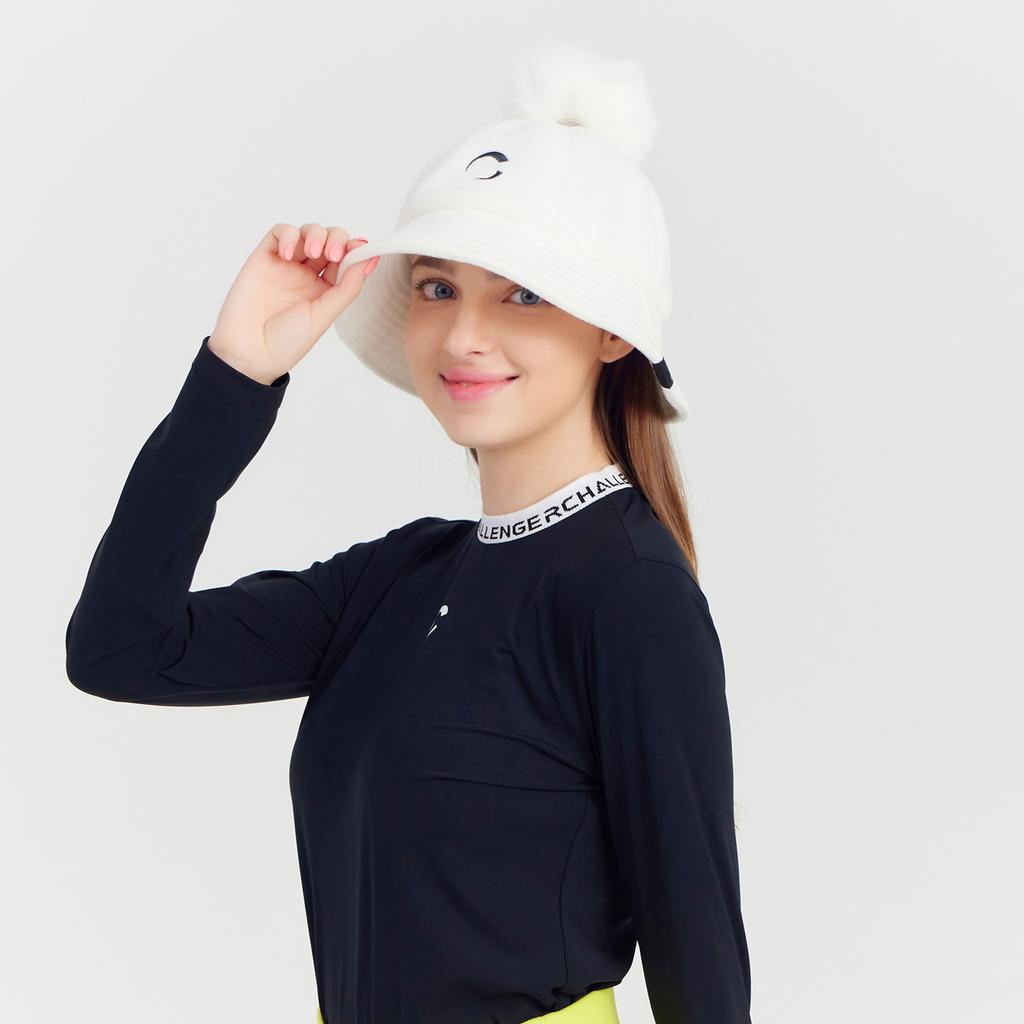 CHALLENGER Women'S Detachable Earflap Fleece Bucket Hat Off-White