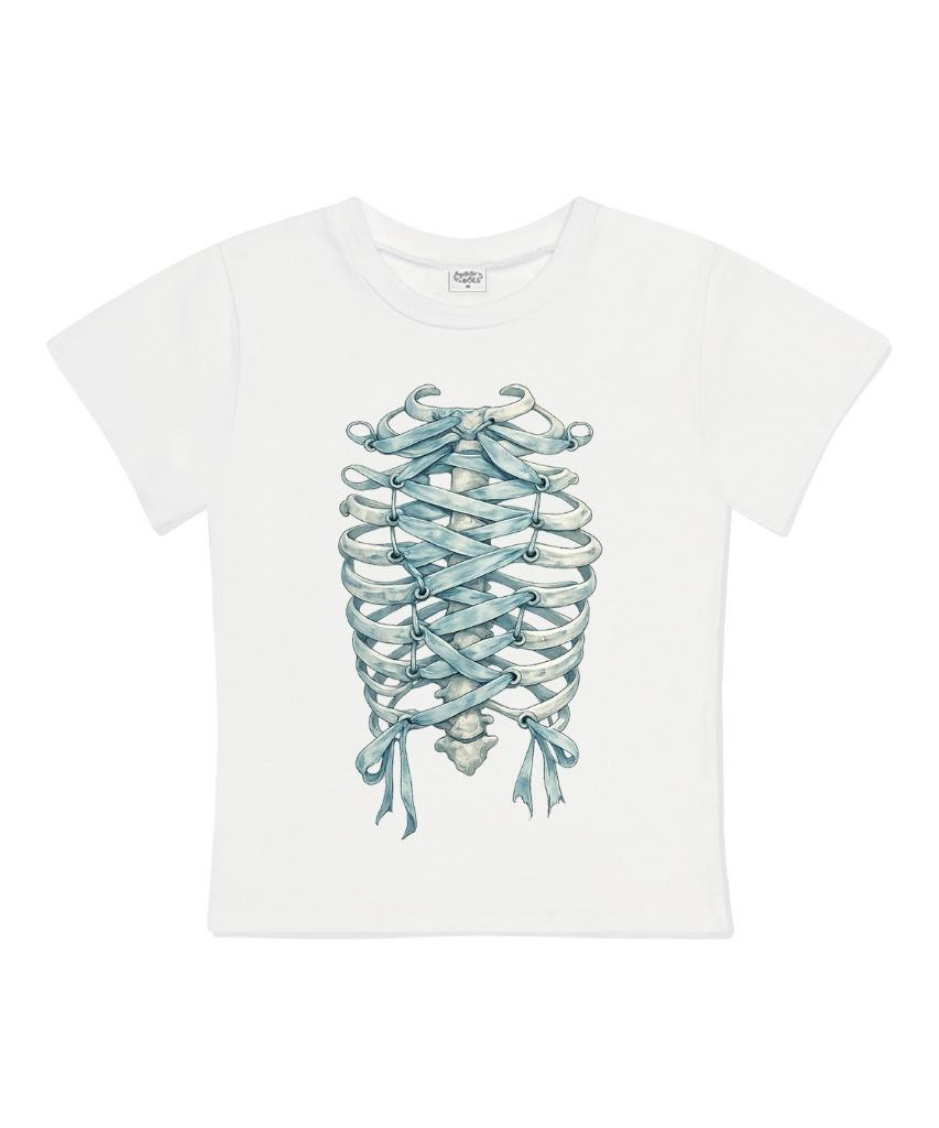 Deomopeuhauseu Main Line Ribbon Slim Fit Short Sleeve T-Shirt Ivory