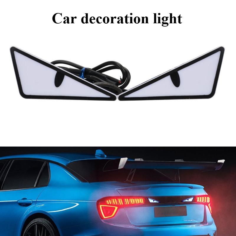 Motorcycle License Plate Screw Light Triangular Devil Eye Modified General Motorcycle Decorative Accessories Car Light