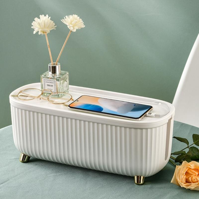 Stylish Cable Organizer Box For Living Room Bedroom Desk Router Board Bracket Large Capacity Socket Storage Case