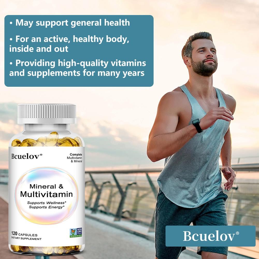 Bcuelov Mineral & Multivitamin Komplett, 42 Obst-Gemüse-Mischung, 120 Kapseln