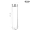 47mm Transparent Glass Bottle with Oxidized Silver Cap for Cereal, Tea, or Candy Storage