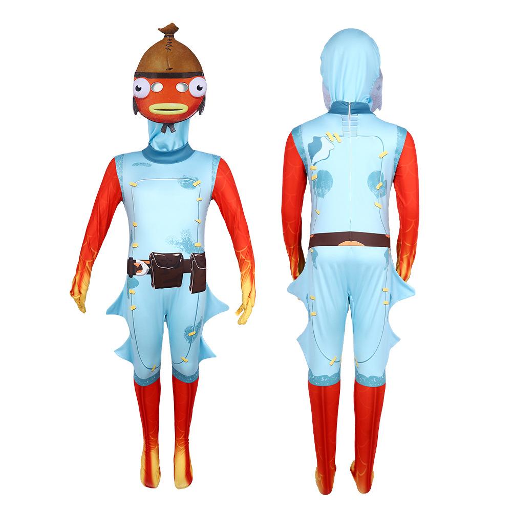 Mazmer Unicorn Skeleton Cosplay Costume, Fortnite Jumpsuit for Stage Performance