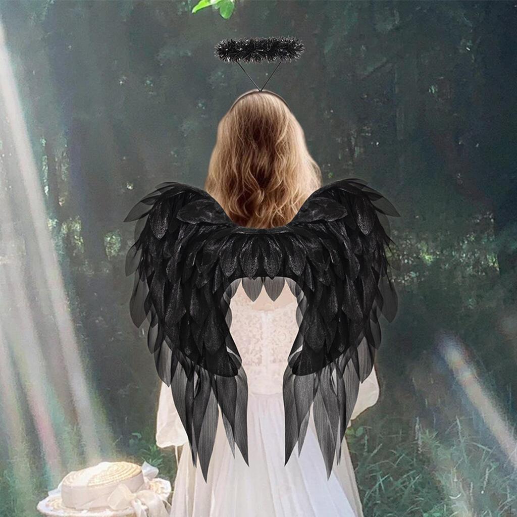 Engelskostüm Flügel und Stirnband Zubehör Halloween Cosplay