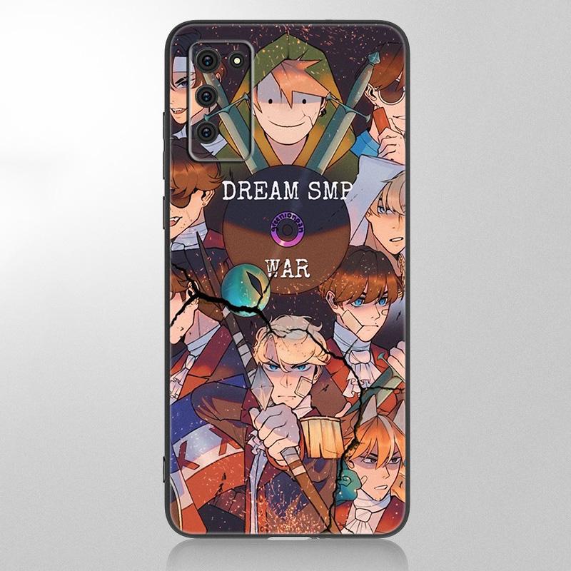 Dream Smp War Cartoon Case For Samsung Galaxy A12 A02S A22 A32 A52 A72 A71 A51 A41 A31 A21 A11 A50 A70 A10S A20S Black Cover