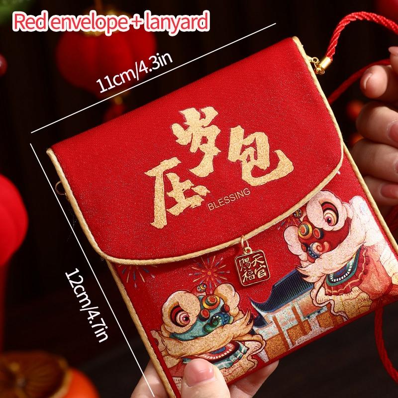2026 Red Envelopes Chinese New Year Decorations 2026 Party Favors Gifts Bags Money Packaging Bags Spring Festival Red Pockets