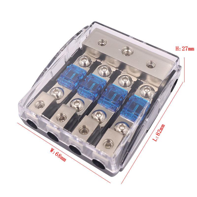 Auto-Audio-Modifikation Zinklegierung Vernickelung Mini-Sicherungshalter Stereo-Audio AFS-Sicherungshalter Stromverteilerblock Sicherungskasten
