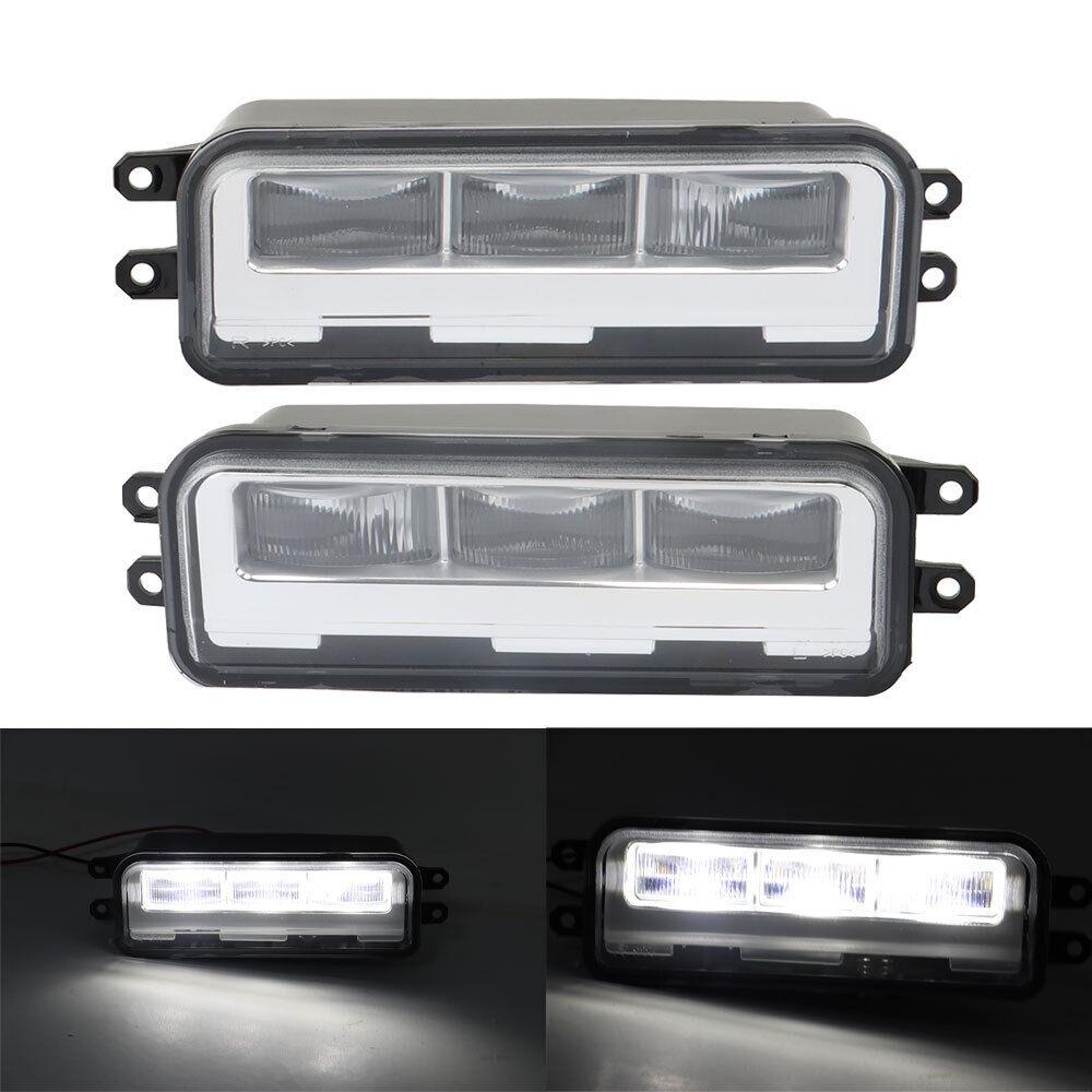 Pair Led Fog Light Set W/ Wire Harness Left & Right For Toyota Tundra 2022-2024
