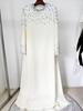 2026 Europäisches & Amerikanisches Designer-Abendkleid mit schweren Perlenverzierungen und langen Ärmeln