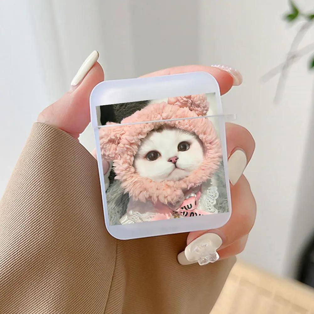 Fundas Funny Cats Dog Couples Earphone Case for Airpods Pro 2 1 Clear Soft Matte Headphones for Airpods 3 Animal Customize Cover