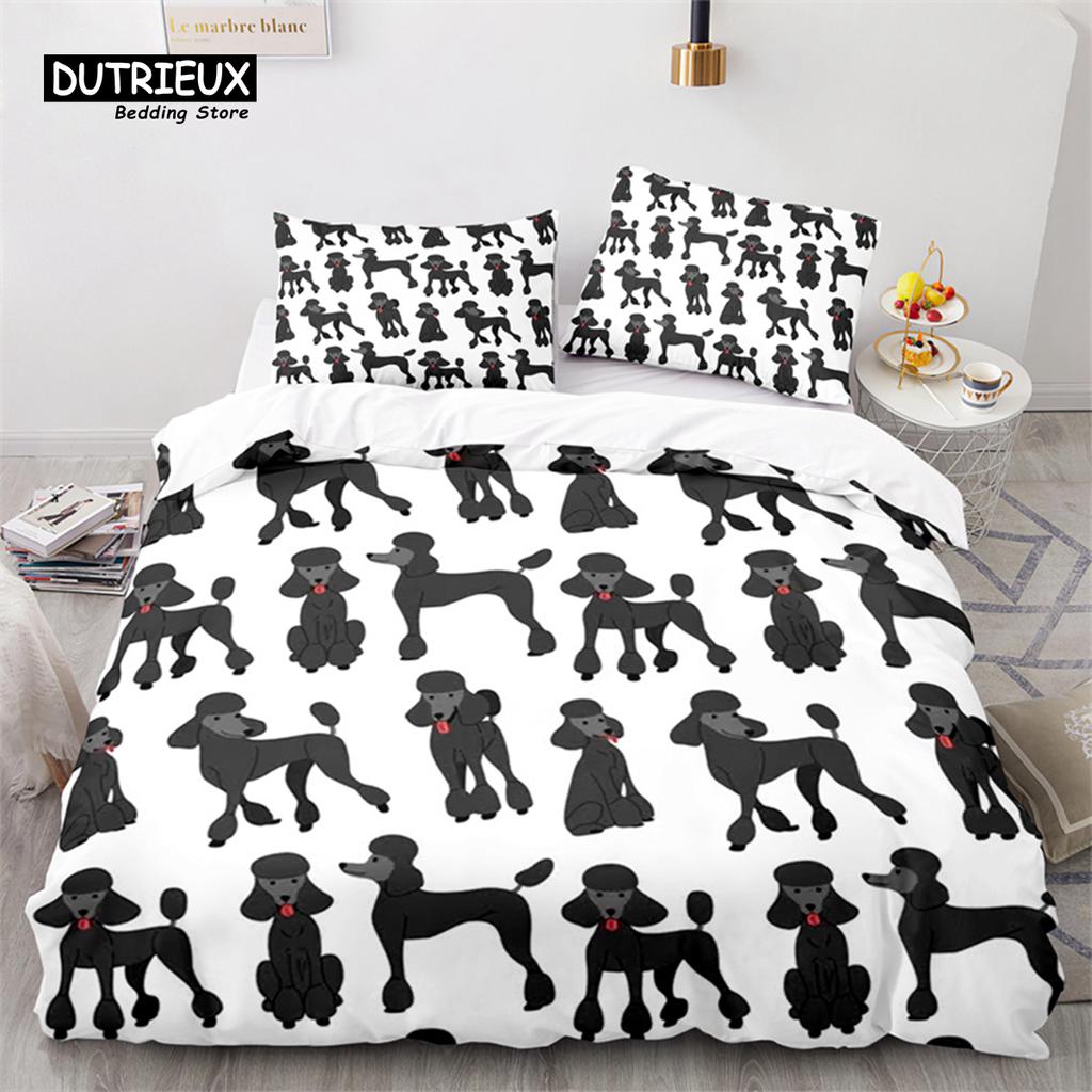Cartoon Animal Duvet Cover King Twin For Kids Girls Boy Teen Kawaii Dinosaur Dog Comforter Cover Microfiber 3D Print Bedding Set