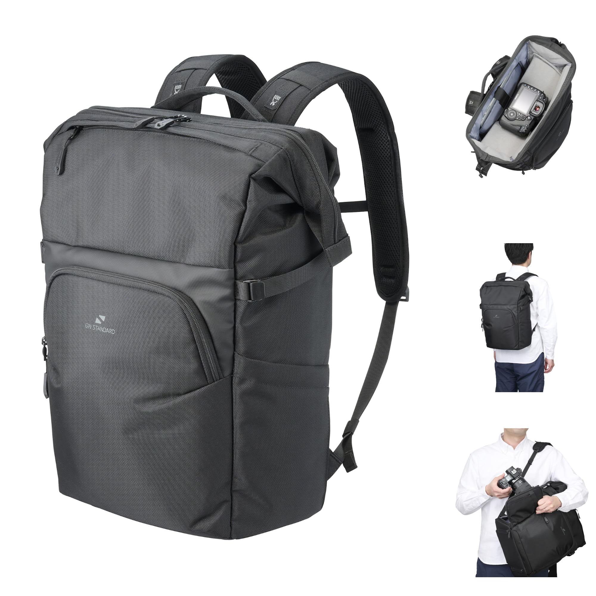 

Сумка для камеры Hakuba Dulles Рюкзак 18 AZ Черная Сумка Рюкзак для камеры 18 л Боковой доступ Открытие сзади 4977187005240 GW-STANDARD AMZSGWSD-BP18 чёрный