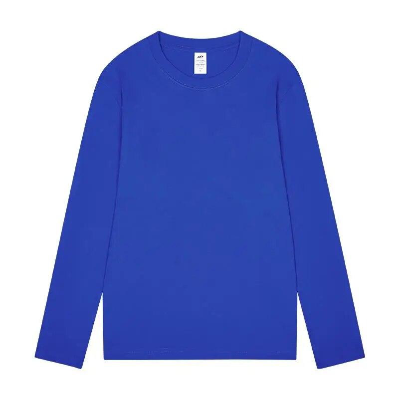 FEGKZLI 2024 Summer Autumn Long Sleeve Loose Causal Unisex Tops 100% Cotton T-shirts Multi Colors Street Tees