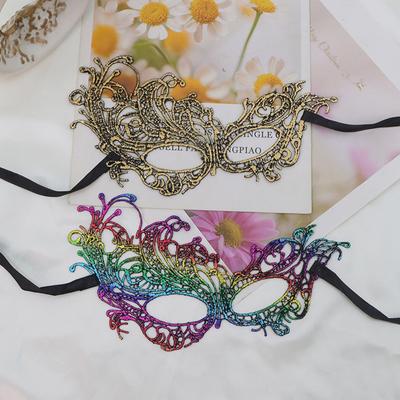 Sexy Couple Masks Lace Women Mask Plastic Men Mask Set Half Face Masks Princess Makeup Party Cosplay Nightclub Props Gifts