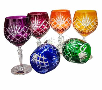 Colorful Crystal Wine Glasses 280ml Pineapple - Handmade, Registered Trademark MaRika