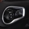 For Jeep Renegade 2014-    Matte Car Interior Head Light Lamp Switch Control Button Panel Cover Trim Accessories