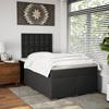 Box Spring Bed with Mattress Black 120x200 Cm Faux Leather