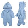 Infant Hooded Rabbit Ears Romper - Newborn Zipper Onesie