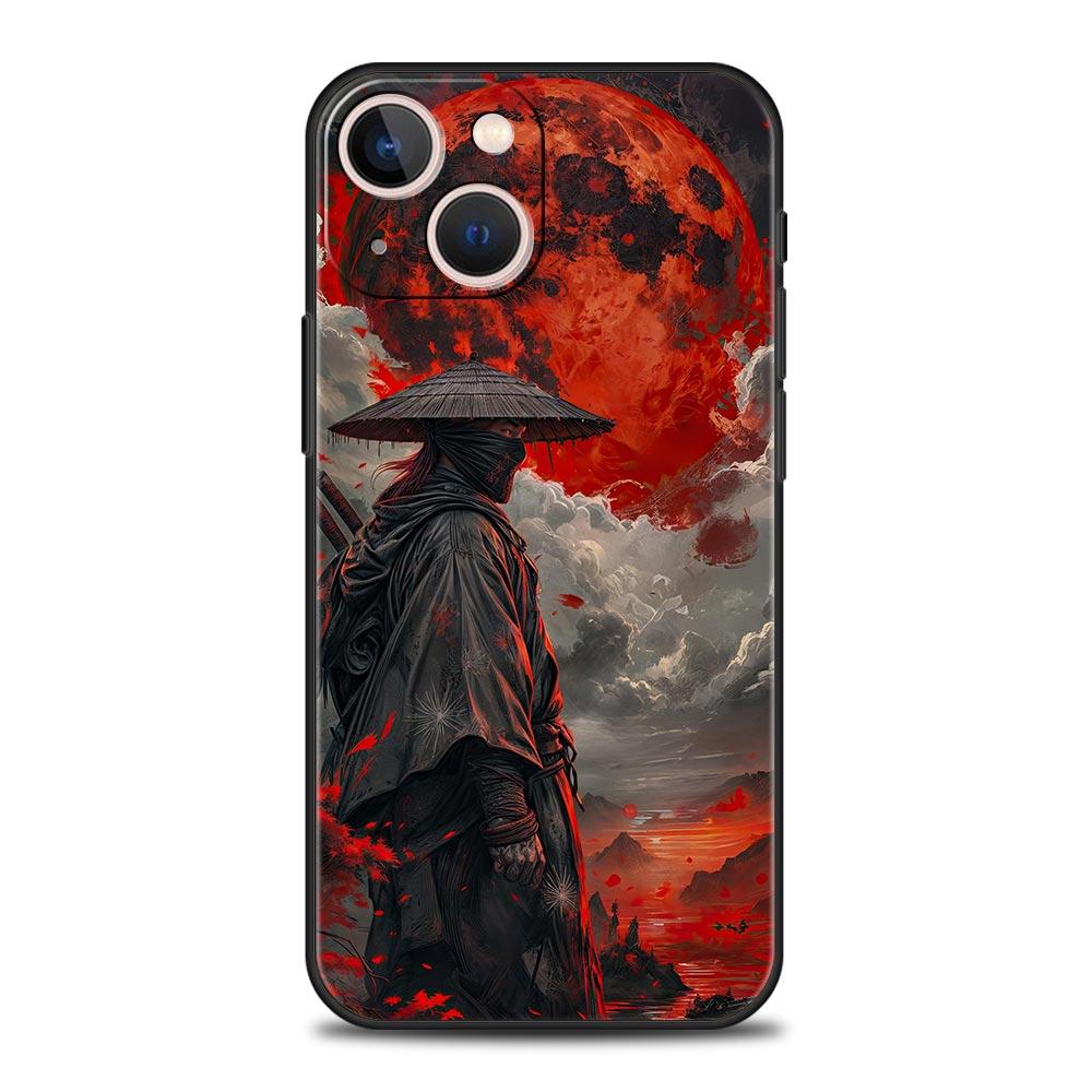 Custodia per Telefono Samurai Bushido Giapponese Per iPhone 17 16 15 Pro Max 11 12 13 14 7 8 Plus SE 2020 X XR XS Cover Morbida Nera